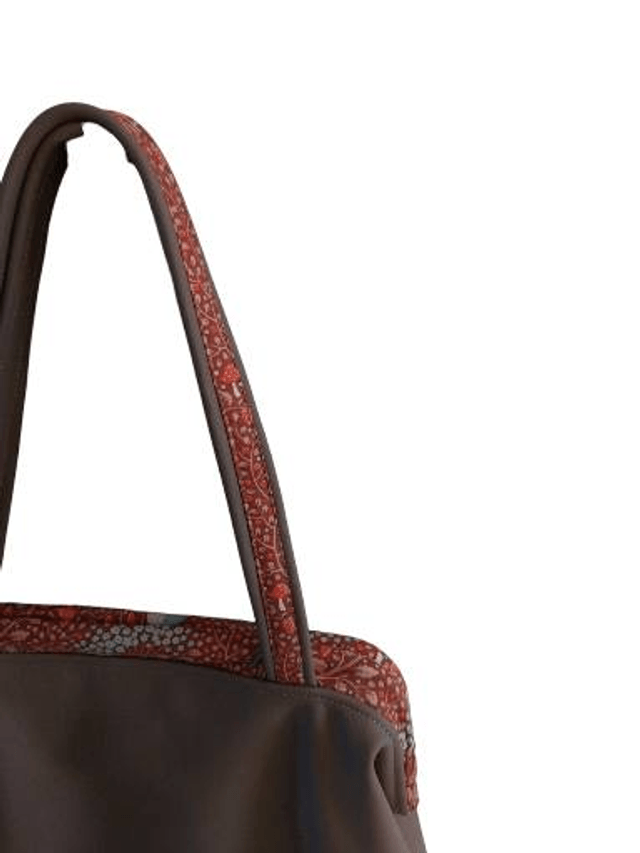 Gladstone Bag with Mushroom Coloured Leather