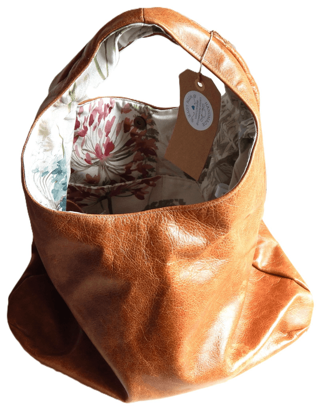 SOLD Large Brown Leather Hand Bag
