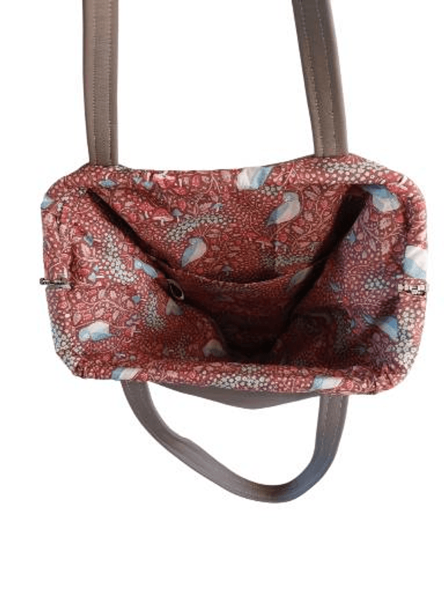 Gladstone Bag with Mushroom Coloured Leather