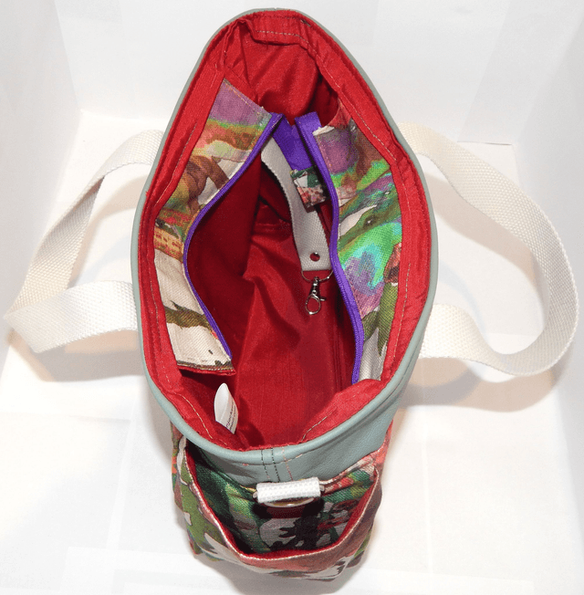 Handbag Leather flowers
