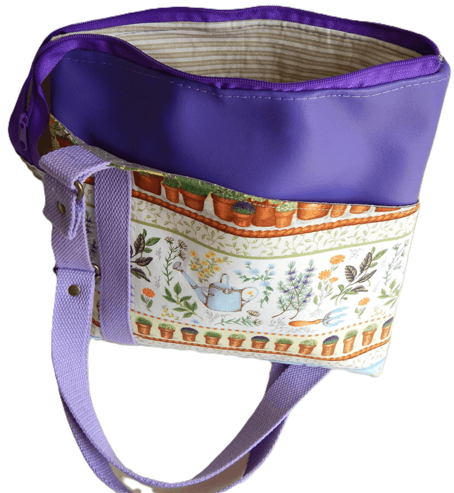 Lilac Faux Leather Handbag