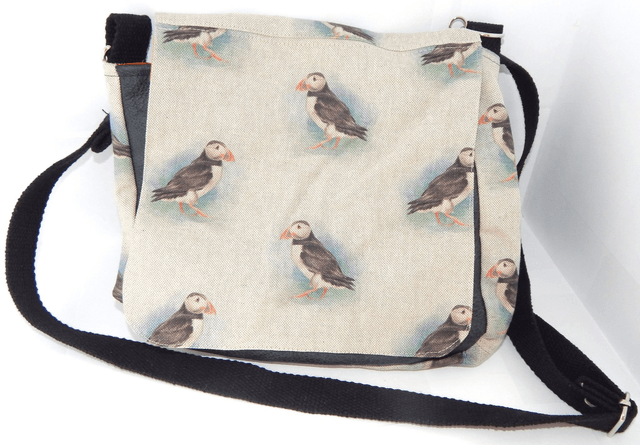 Leather Puffin Handbag