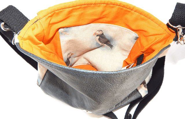Leather Puffin Handbag