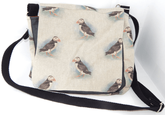 Leather Puffin Handbag